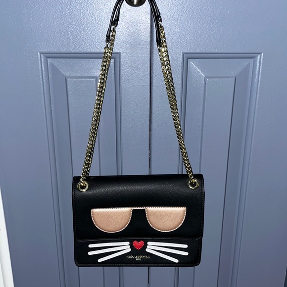Karl Lagerfeld Handbags - Karl Lagerfeld Paris Maybelle Choupette Flap Shoulder Bag Black